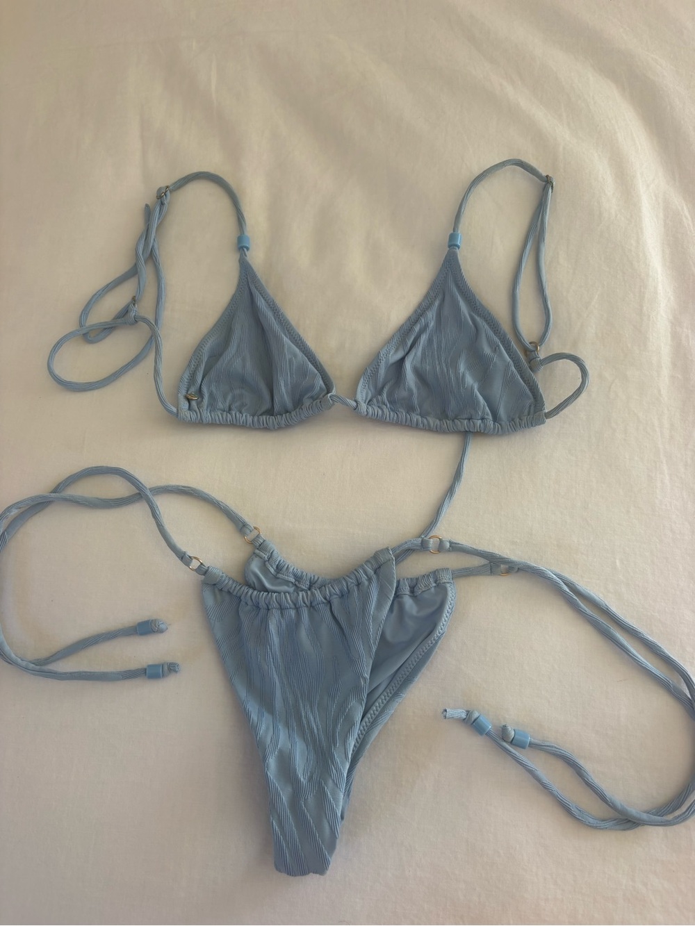 Blue Rhythm. Triangle Tie-Side Women's Bikini Set
